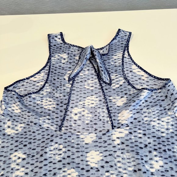 Loft Lou & Grey Fizzout Fluid Tie Tank, Keyhole Back Sleeveless Swingy Style - L - Picture 5 of 7